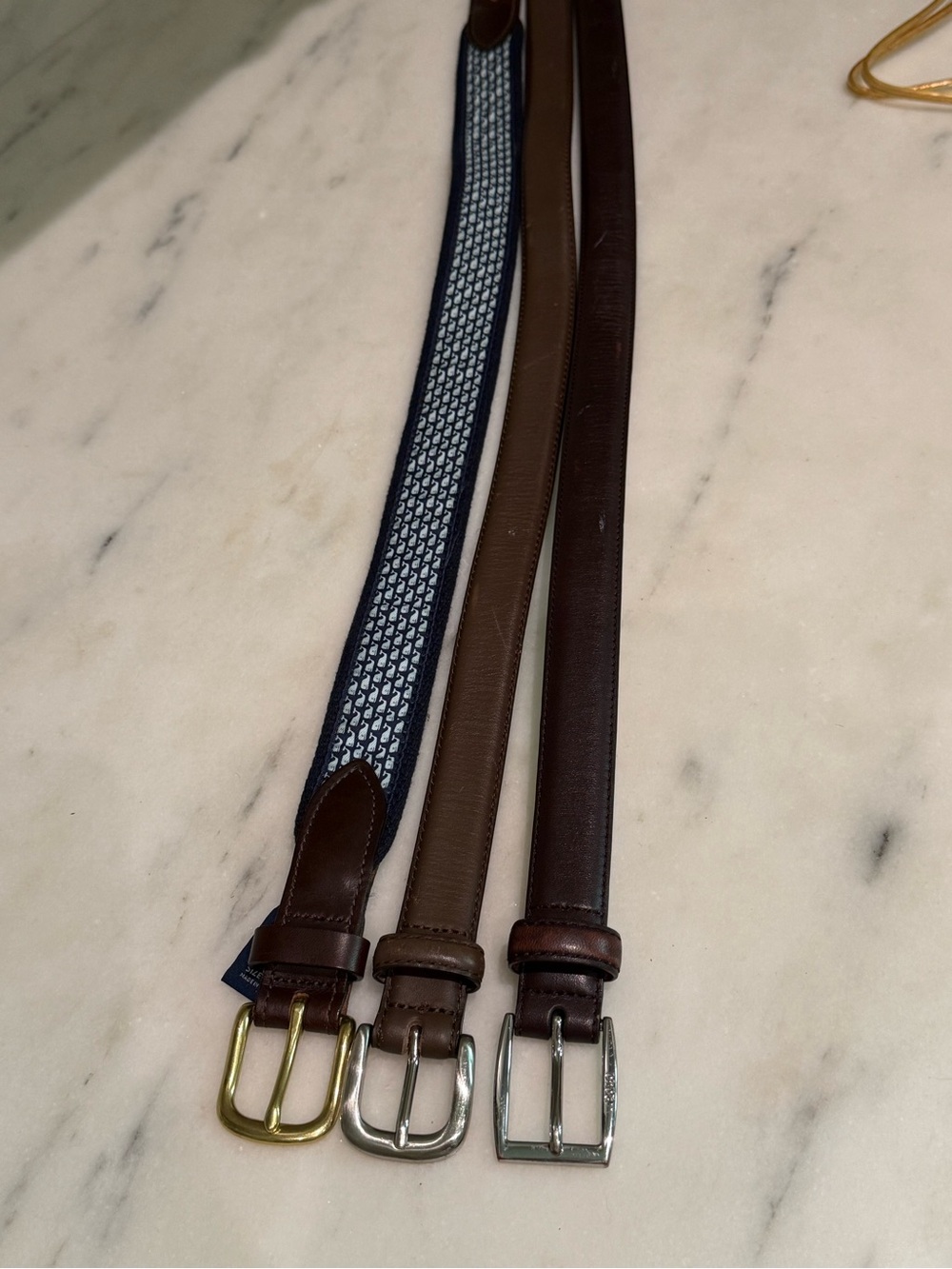 Lot of Boys Belts Vineyard Vines, Polo, Janie and Jack leather  Belts size S 24”